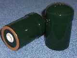 Colorworks table top shakers glazed forest green